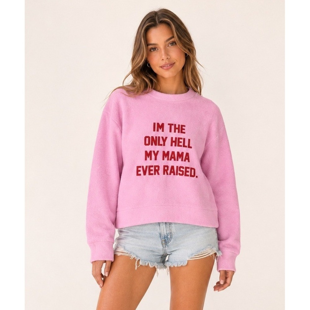 Daydream Nation Sweatshirt Women Small Pink NWT Graphic Print Lounge Athleisure